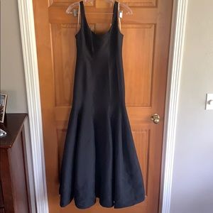 H by Halston gown. Matte black. Size 2
